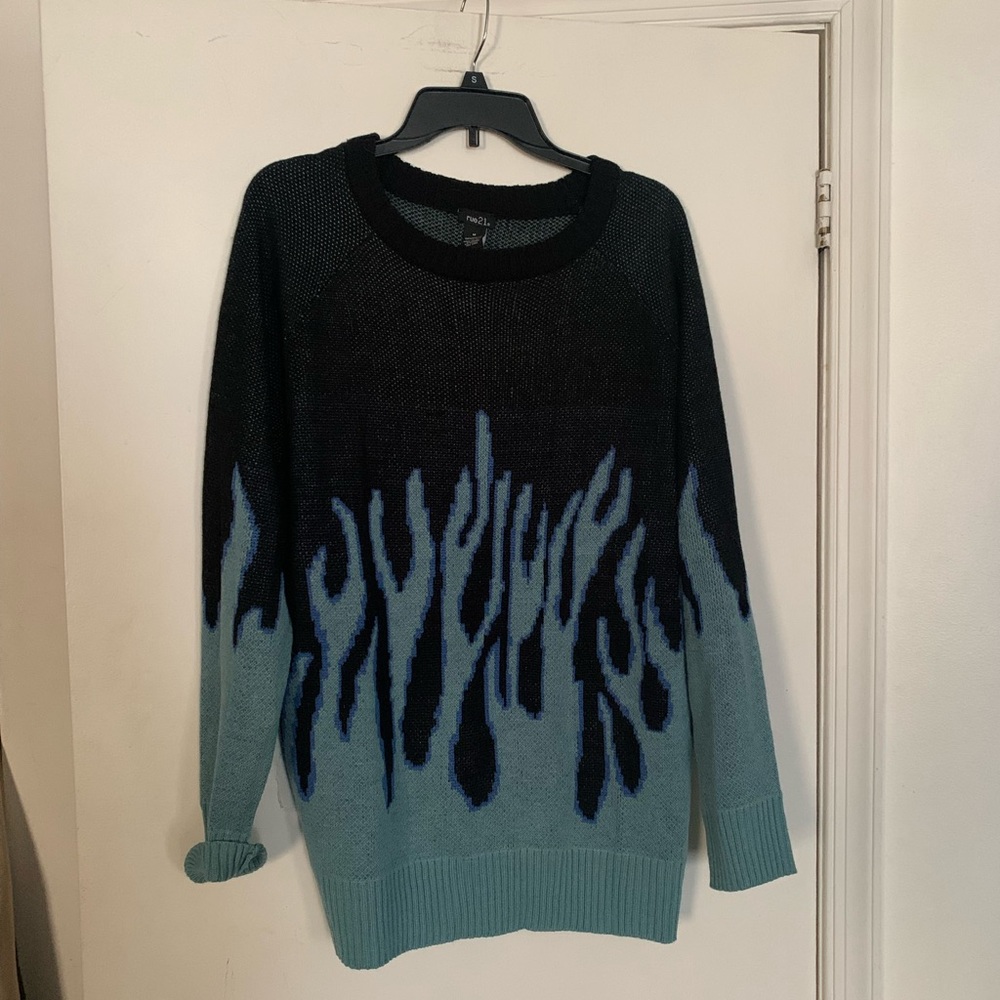 90s Style Blue Flame Sweater from Rue21 M